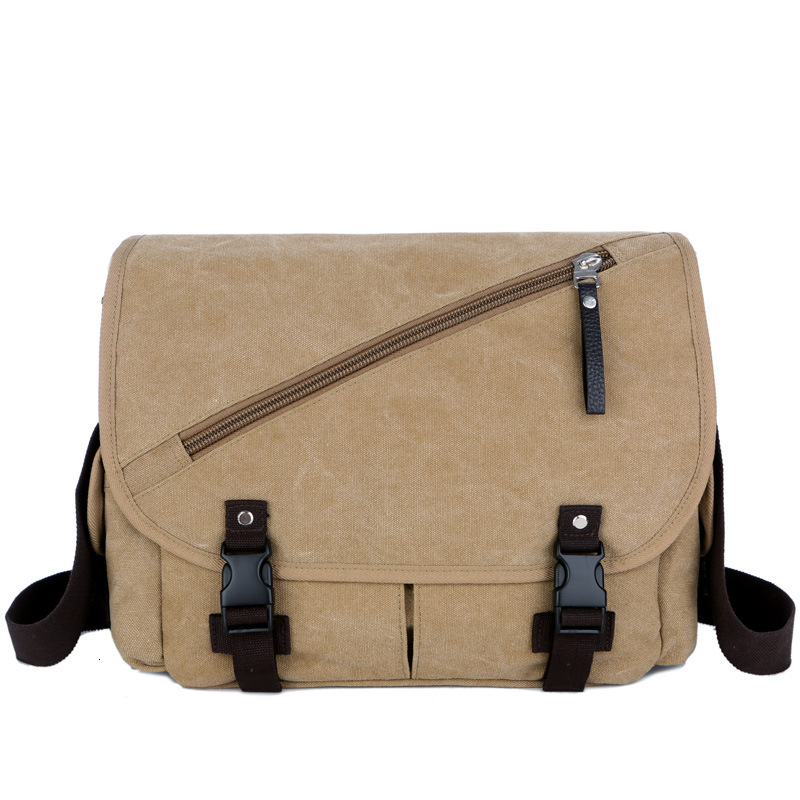 Canvas trend shoulder bag new European and American retro casual trend crossbody bag designer bag men s briefcase crossbody bag
