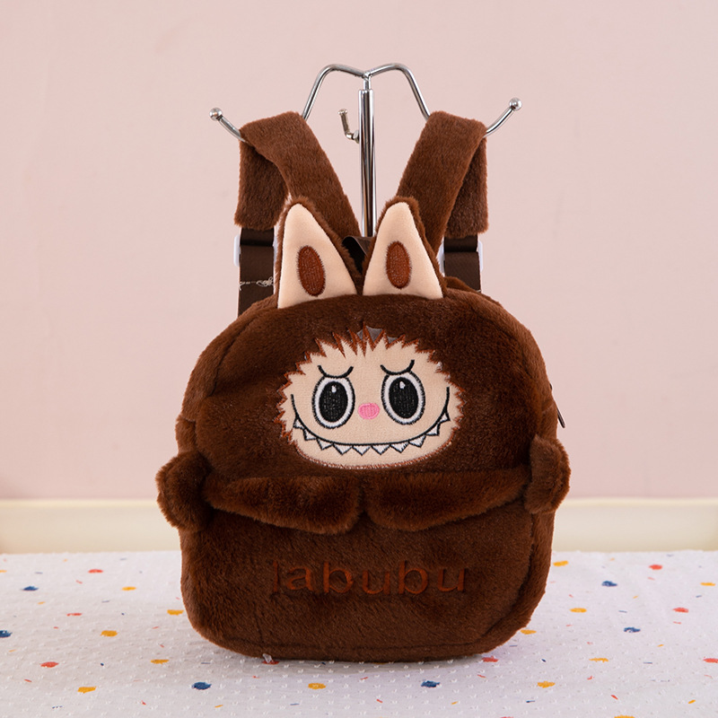 Cute and Portable Labubu and capybara Mini Crossbody Plush Bag with Adjustable Strap A Special Birthday Present for Kids
