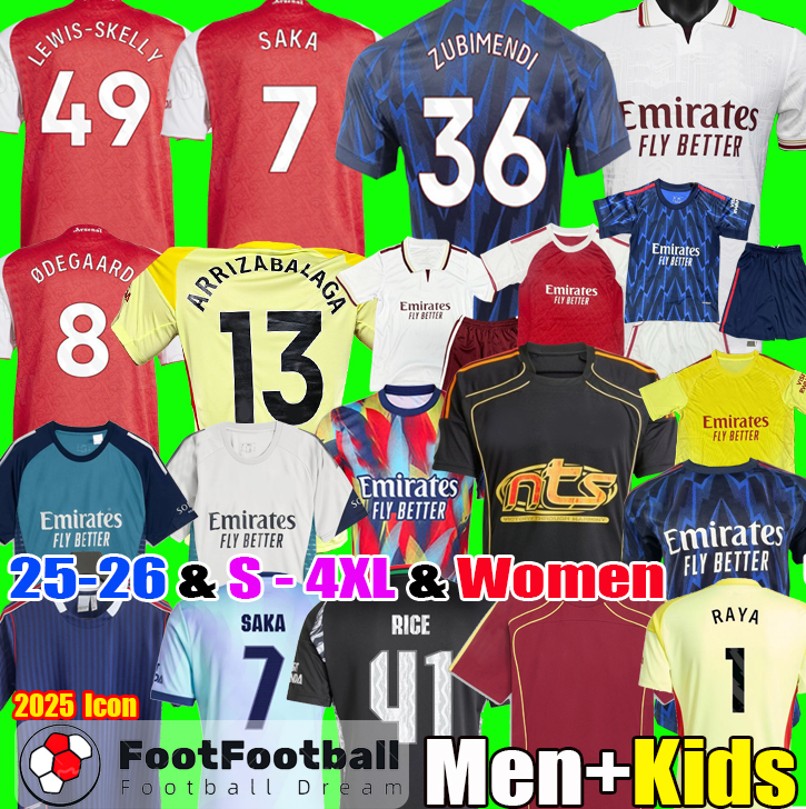 2025 ZUBIMENDI NORGAARD LEWIS SKELLY STERLING RICE SAKA MARTINELLI football shirt soccer jerseys arsenalfootball kits 24 25 26 SALIBA G.JESUS ODEGAARD Men Kids tops