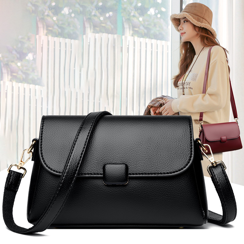New women s handbag soft leather crossbody bag designer bag large capacity single shoulder crossbody trend bag trend women s single shoulder bag