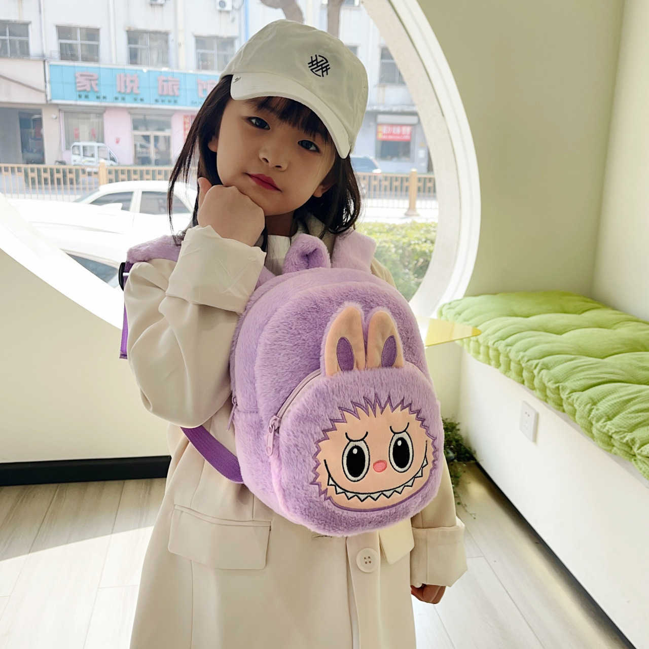 Labubu Plush Bag Animal Doll Backpack Cartoon Cute Pop Mart Backpack L250705RNIK