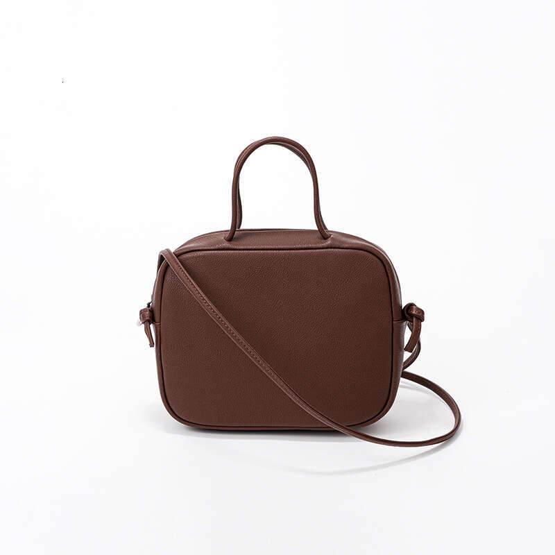 Designer luxury brand casual minimalist style portable top layer cowhide women's shoulder crossbody bag