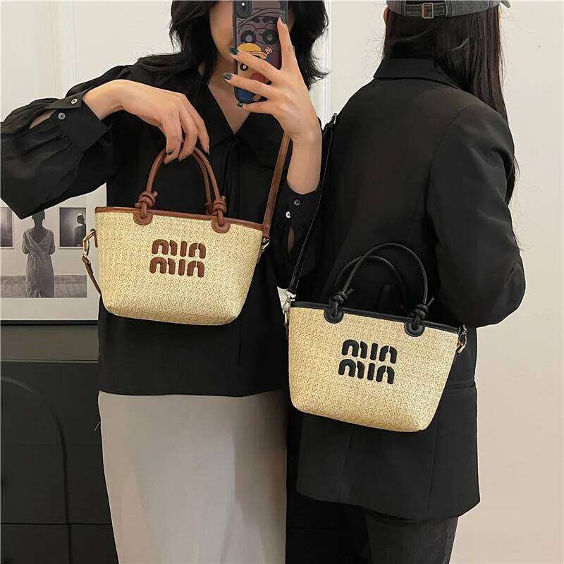 2024 Bohemian Straw for Women Brand Shoulder Bag Designer Purse and Cute Satchel Handbag