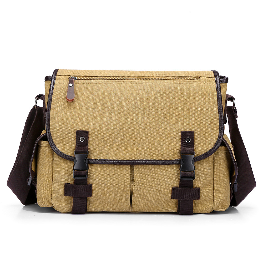 New canvas shoulder bag men trend s shoulder bag large capacity crossbody bag trend designer bag commuting retro large capacity women s handbag