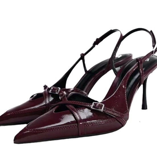 2025 Summer New Women's Shoes Summer New Denim Shallow Mouth Lace Hollow Toe Sexy Stiletto High Heels Fashion Sandals New Designer Shoes New Wome