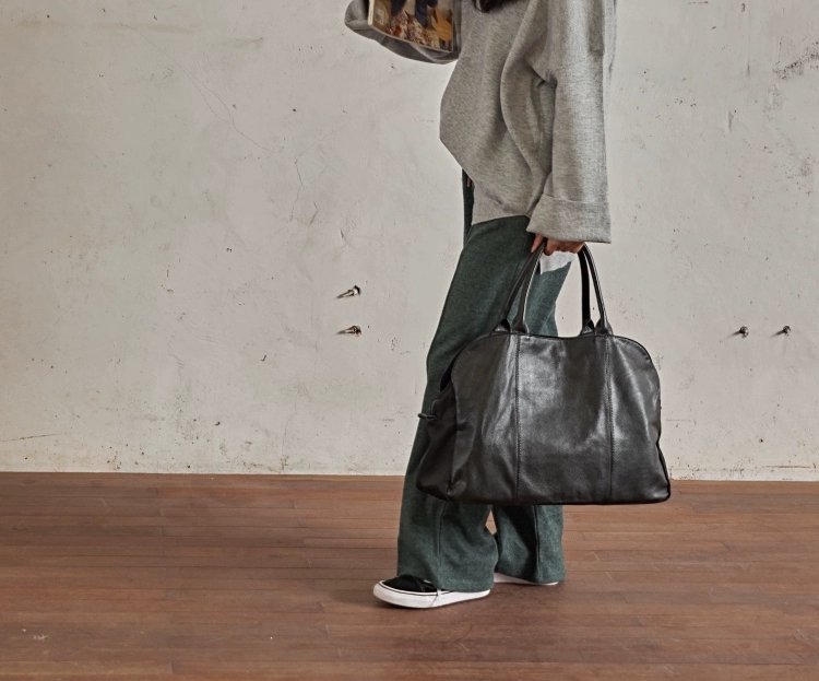 2025 New Soft Genuine Leather Briefcase Women Handbags 14-15.6 Laptop Large-capacity Portable Tote Bag Travel Bags