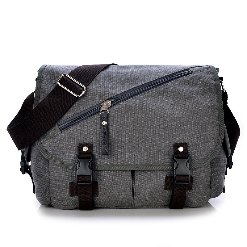 Canvas trend shoulder bag new European and American retro casual trend crossbody bag designer bag men s briefcase crossbody bag