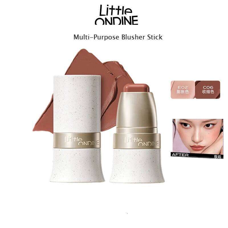 Little Ondine lti-pose Blusher Stick Moisture Silky Matte Contour Makeup Blush Corrective Shadow Lipstick Face Blushes 4g