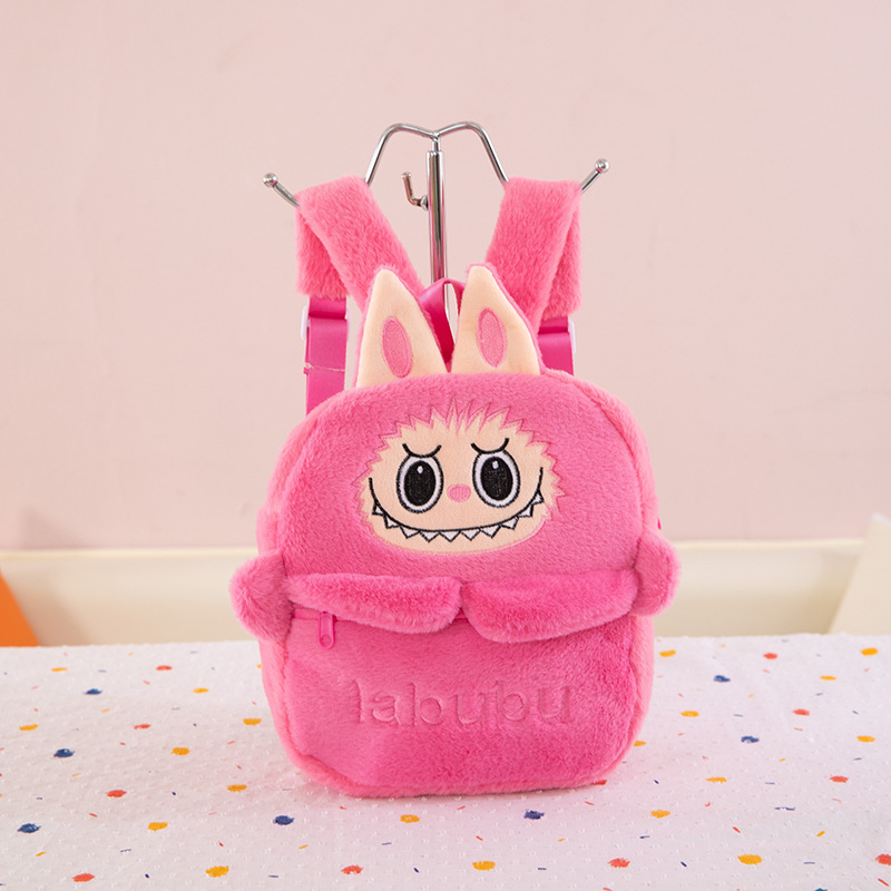 Cute and Portable Labubu and capybara Mini Crossbody Plush Bag with Adjustable Strap A Special Birthday Present for Kids