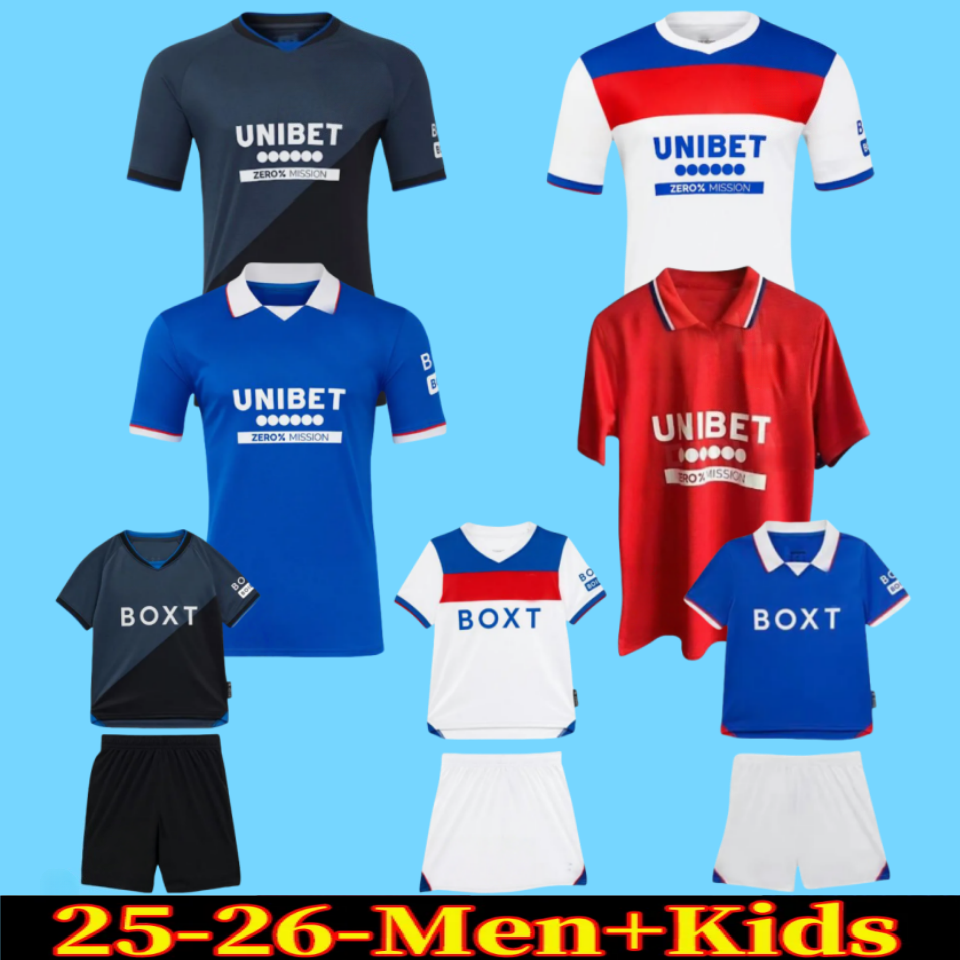 2025 2026 Glasgow Rangerss FC 25 26 Football Shirt Soccer Jerseys Home Away Football kit men kids kit
