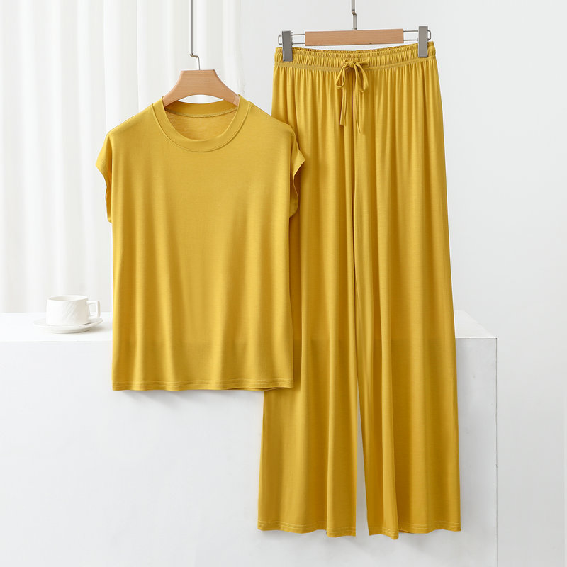 B960-Spring and summer new modal sleeveless home clothes suits for women thin pajamas trousers casual outer wear 2-piece suit