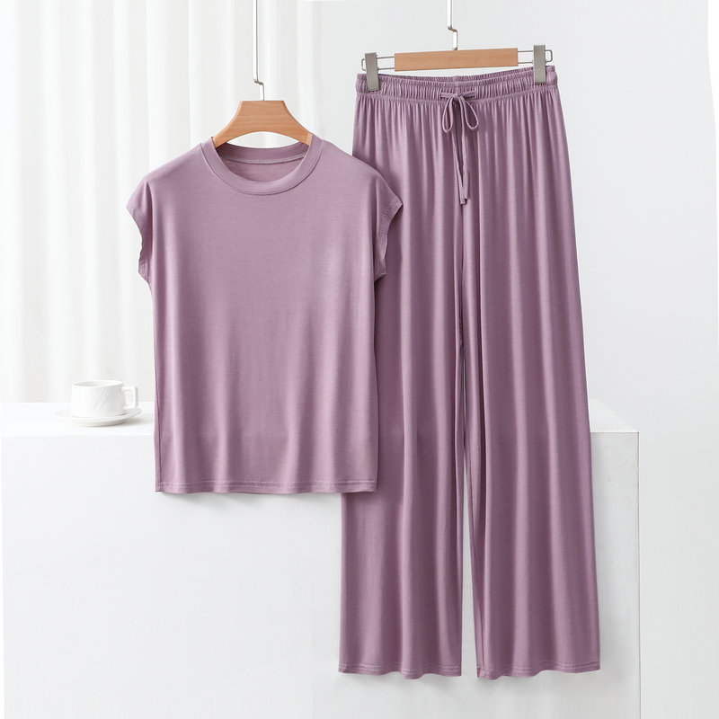 B960-Spring and summer new modal sleeveless home clothes suits for women thin pajamas trousers casual outer wear 2-piece suit