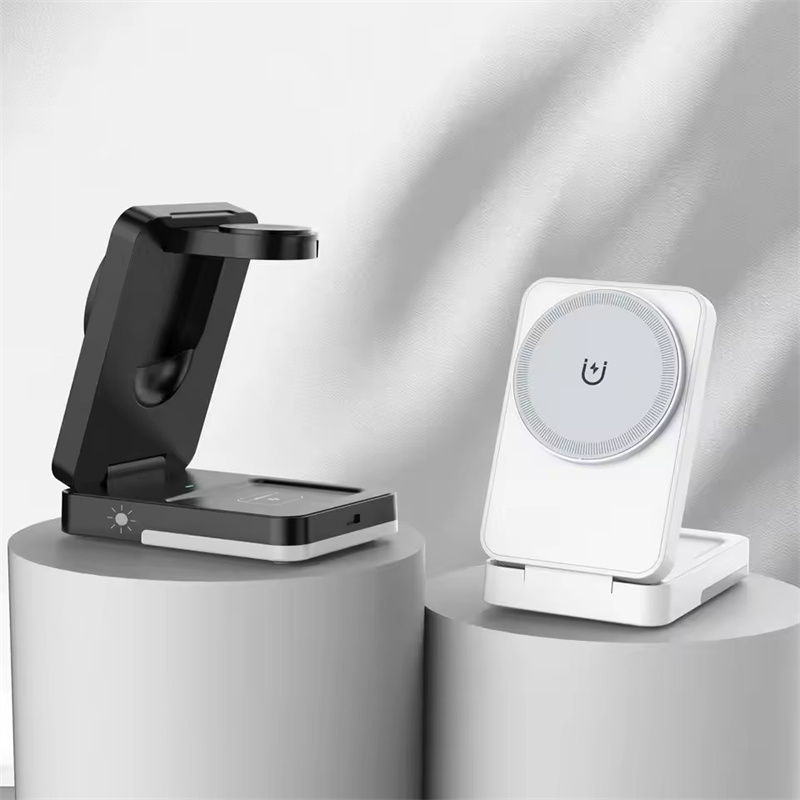 G12 Storage folding magnetic 3-in-1 wireless charger for iPhone 16 15 14 13 Fast Charging Folding for Apple Watch Airpods Wireless Charger