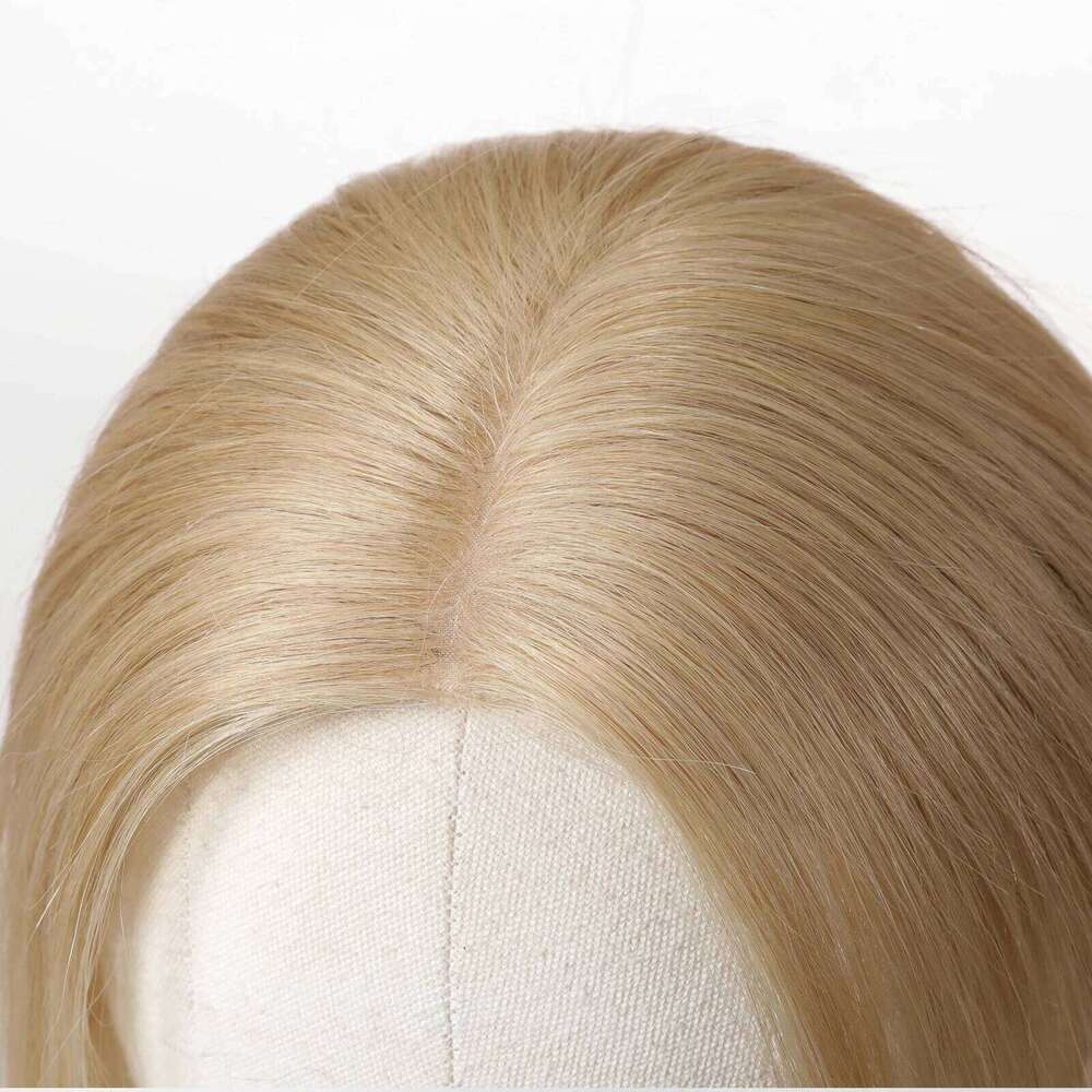 14inch Gray Blonde Mono Lace Base for Women 4 Clips Pieces with Thinning Natural Real Human Hair Toppers