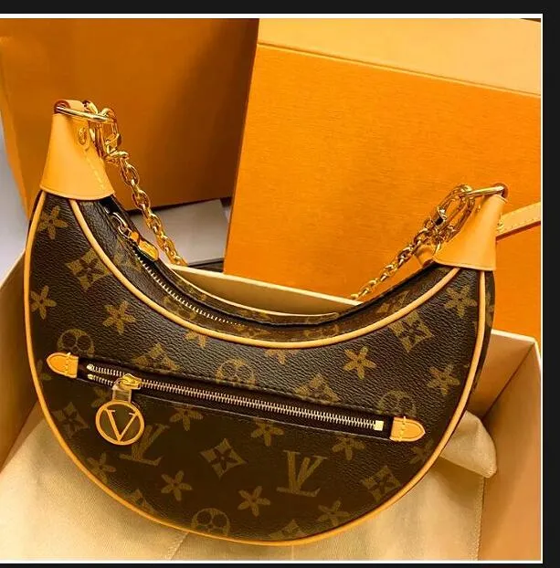 10A 2025 Top Loop bag Croissant bags shoulder hobo designer Purse M81098 Cosmetic half-moon baguette underarm Handbag crossbody Metal Chain Collection