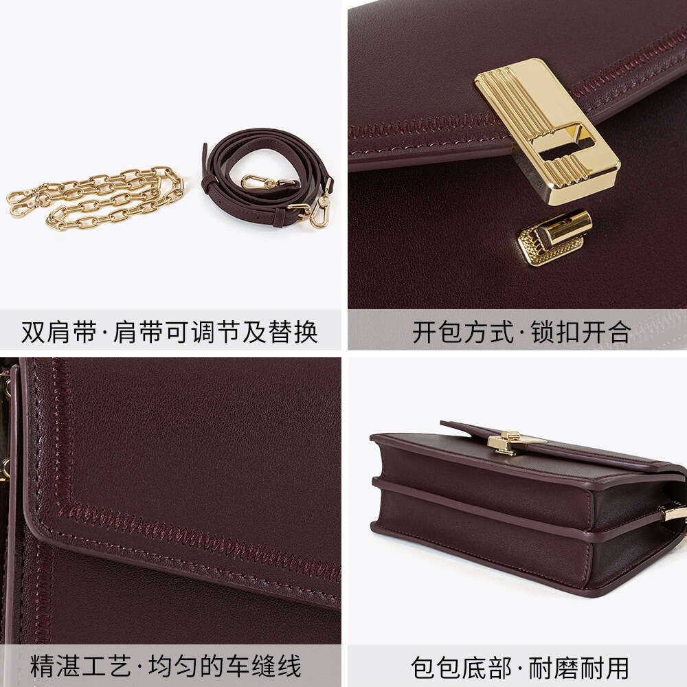Luxury designer fashion Joker commuter lantern luxury leather hand slung ladies shoulder bag.