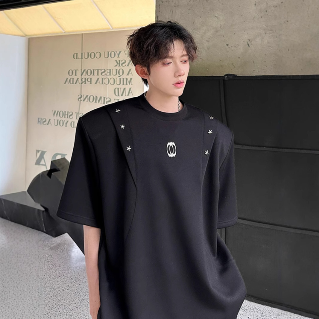 Designer Short Sleeves Trendy Brand Cool Street Style Design T-shirt For Men Summer Cleanfit White Short Sleeve Regular Fit American Style Heavyweight