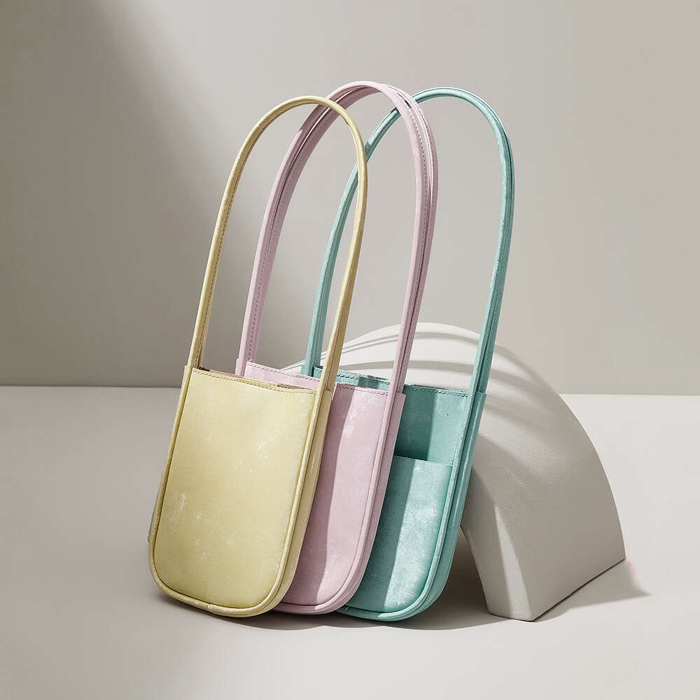 Luxury designer Chinese style satin cowhide mini portable new shoulder high-end vertical underarm shoulder bag