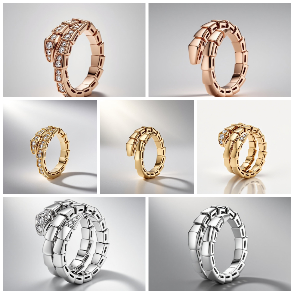 rings for women engagement 925 sterling silver jewelry luxury ring chic brass snake ring 18K Gold Plated charm gold rings jewelry designer ring luxury brand ring gift