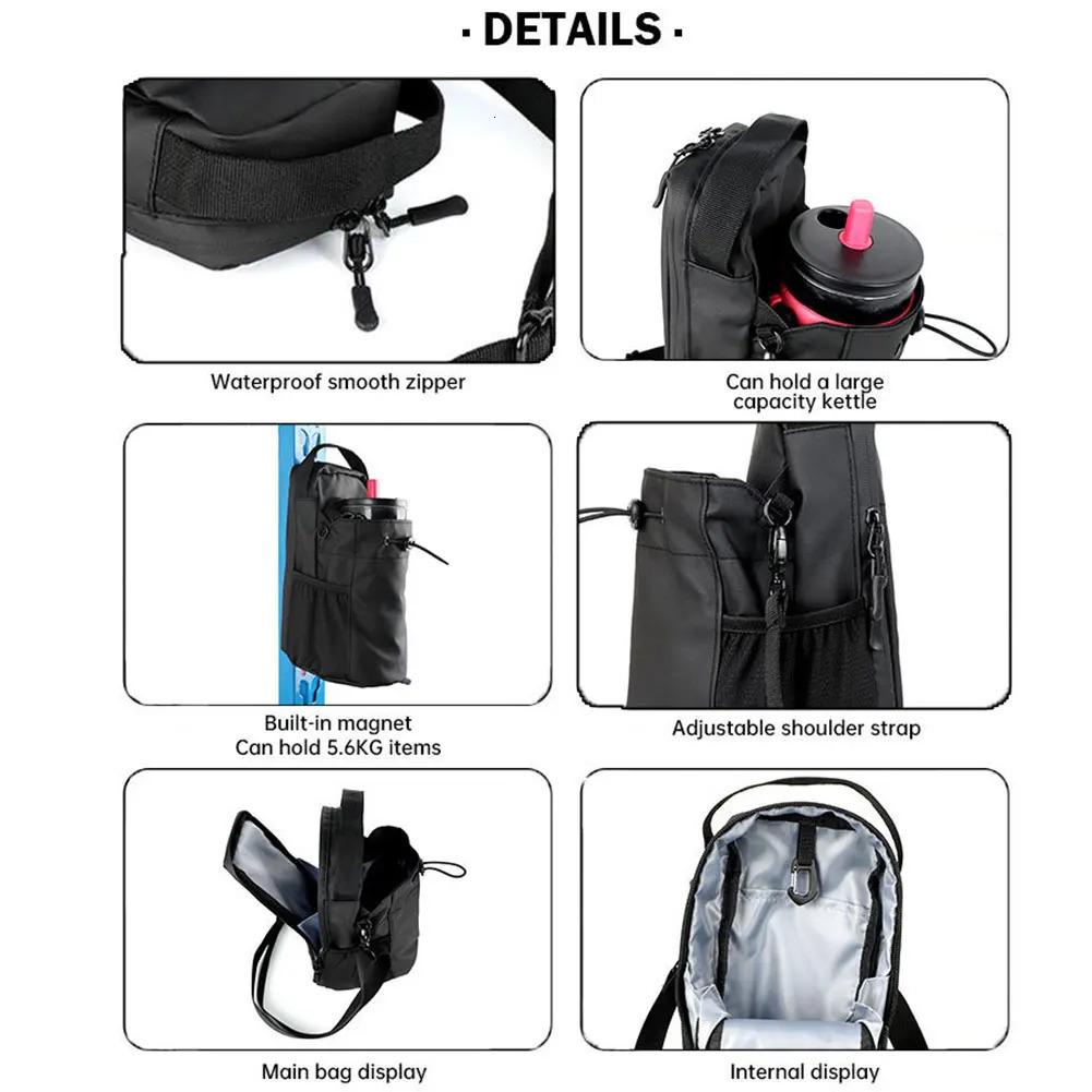 Crossbody Magnetic Water Bottle Bag Gym-Specific Water Cup Holder with Strong Magnet for Outdoor Sports and Activities 250702