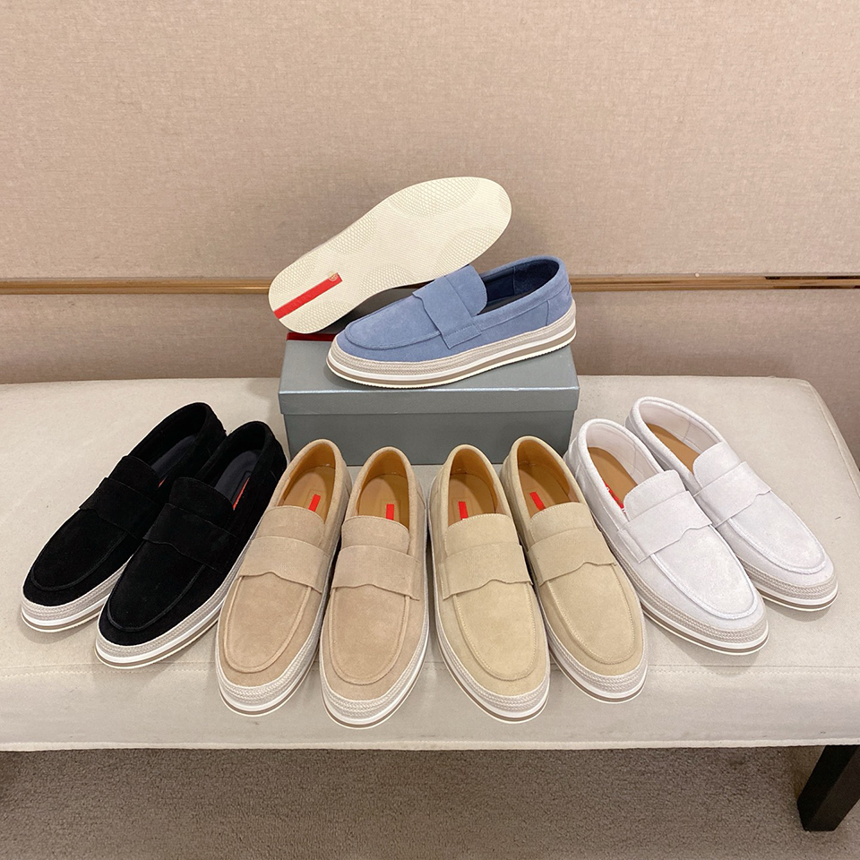 Hommes chunky en daim slip onofers confortable semelles épaisses chaussures décontractées plusieurs couleurs pour la taille de l'usure quotidienn