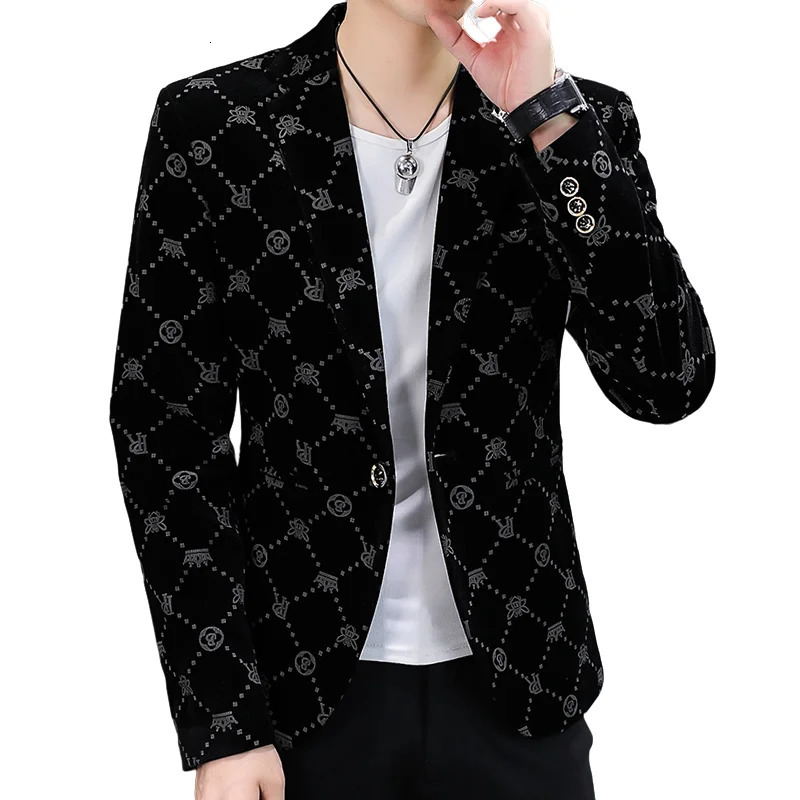 2025 Blazer Mens Fashion Business Corduroy Printing Gentleman Fit Shopping Outdoor Performance Wedding Banquet Casual 250628