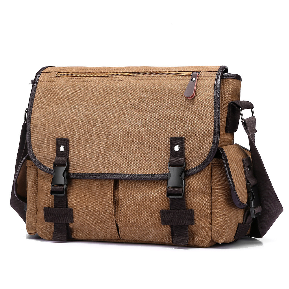 New canvas shoulder bag men trend s shoulder bag large capacity crossbody bag trend designer bag commuting retro large capacity women s handbag