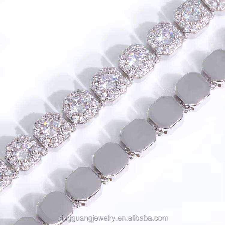 High Quality Necklaces Jewelry 8mm Iced Out Dia Sier Solid Moissanite Tennis Chains Necklace
