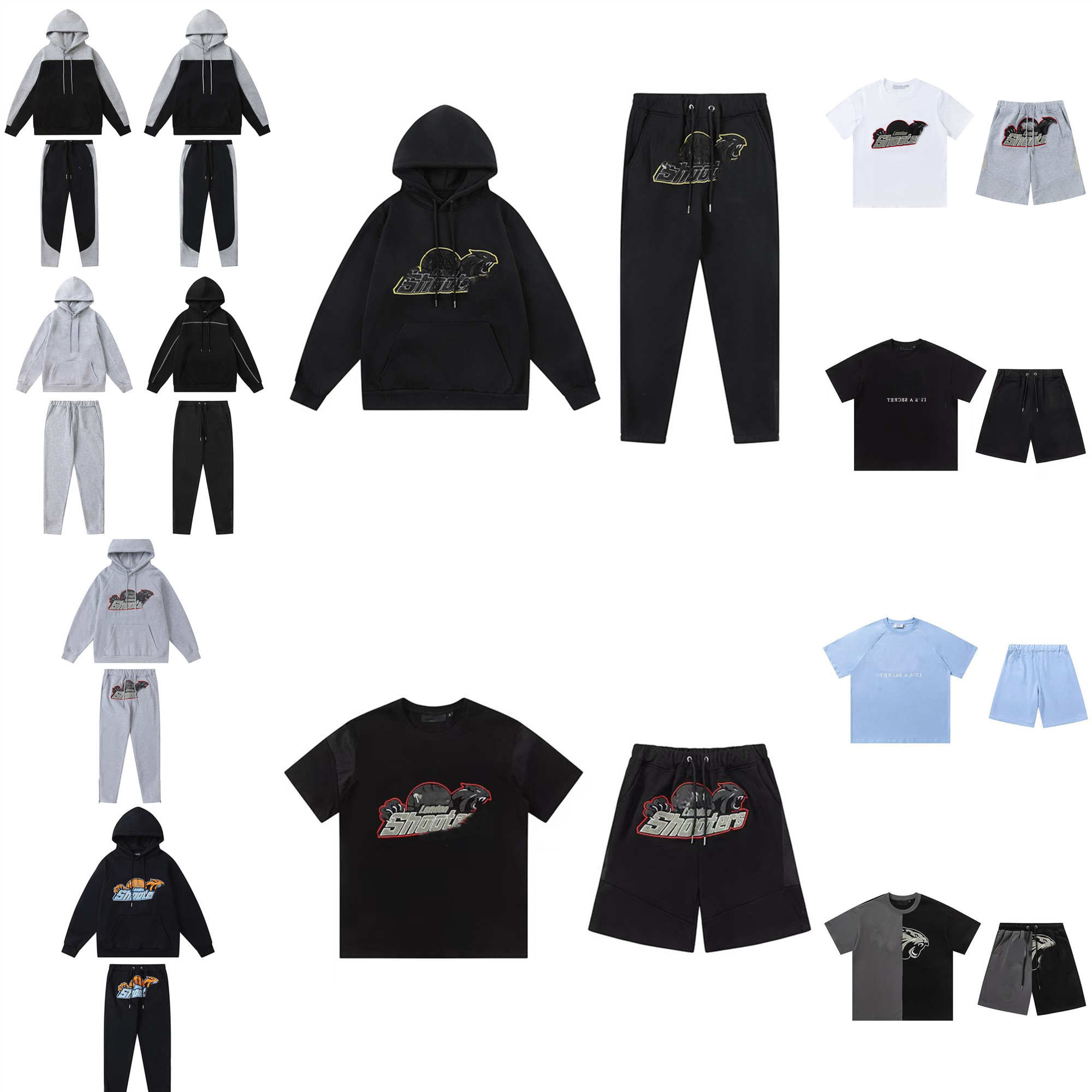 Mens tracksuits sweater trousers set designer hoodies streetwear sweatshirts sports suit embroidery plush letter decoration thick Hoodies men pants