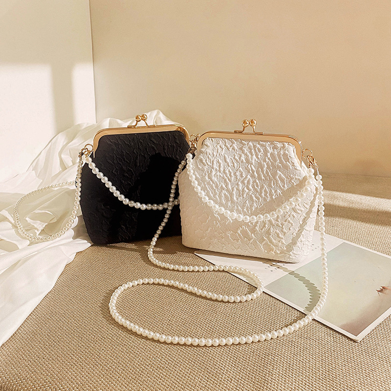 Foreign trade mobile trend phone bag Xinyun qipao women s bag pearl chain crossbody bag designer bag makeup bag women s trend shoulder bag