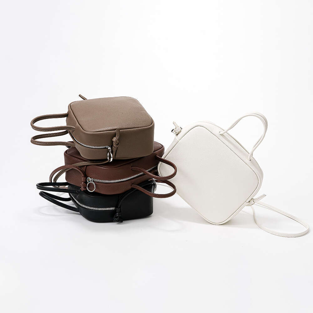 Designer luxury brand casual minimalist style portable top layer cowhide women's shoulder crossbody bag