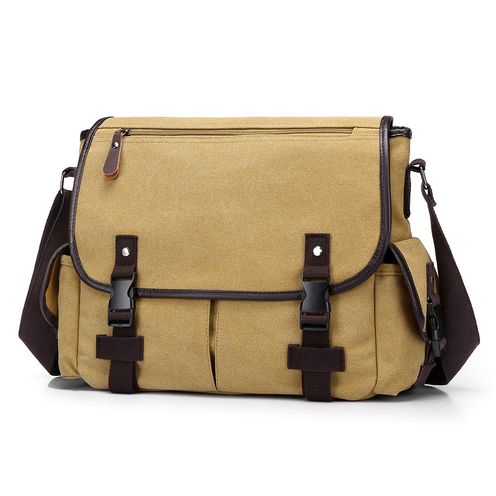 New canvas shoulder bag men trend s shoulder bag large capacity crossbody bag trend designer bag commuting retro large capacity women s handbag