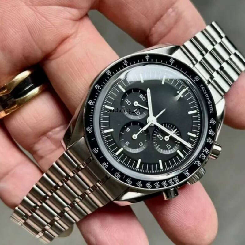 fashion high quality wat Top Brand men wates Speed master Series Multifunctional Quartz Chronograph Stainless Steel Wrist for Mens Wates All Dial Work