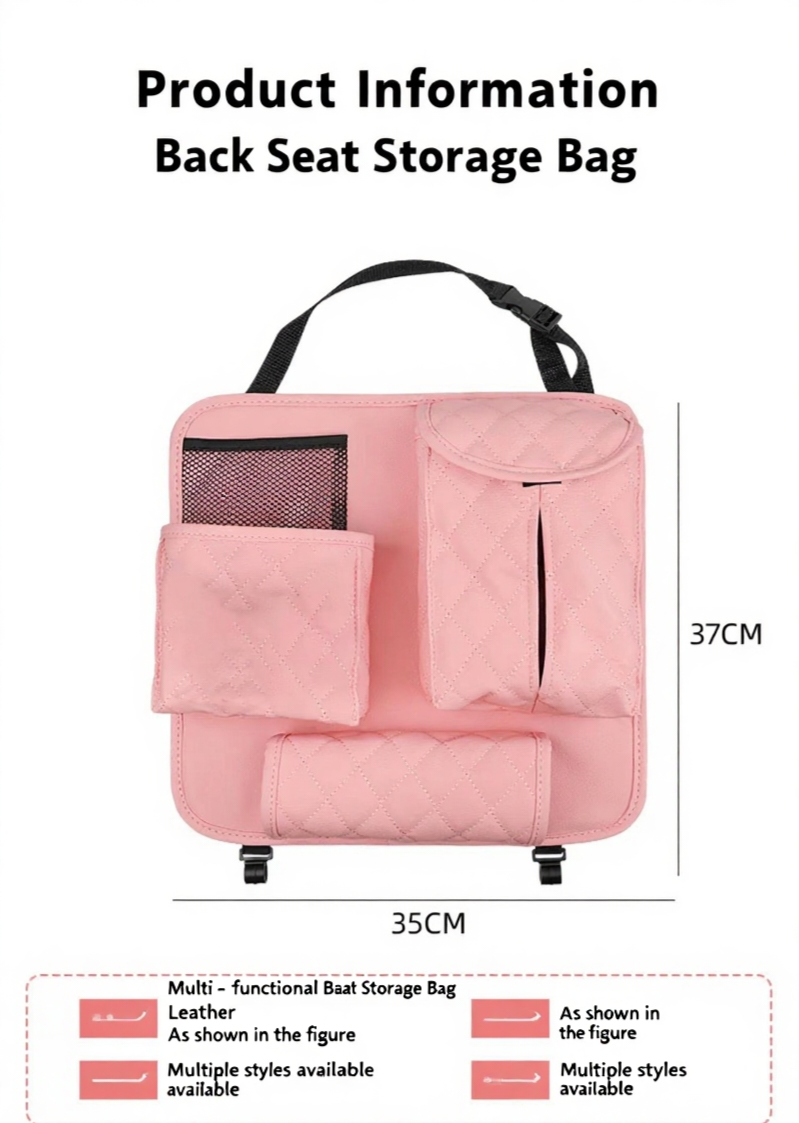 multifunctional car seat back storage bag for rear seats