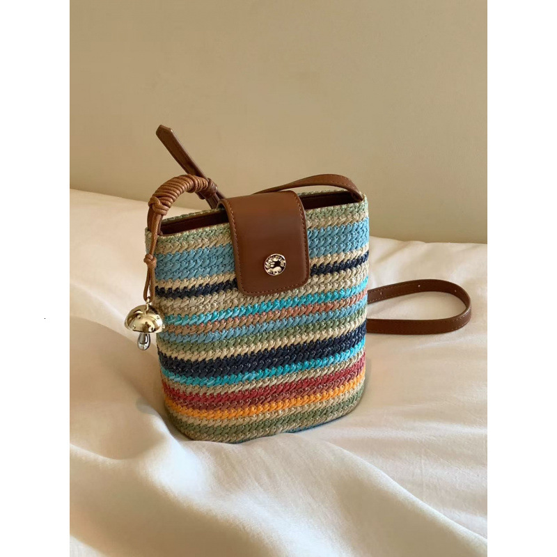 Women s bucket bag summer woven trend bag new single shoulder crossbody bag designer bag large trend capacity women s shoulder bag