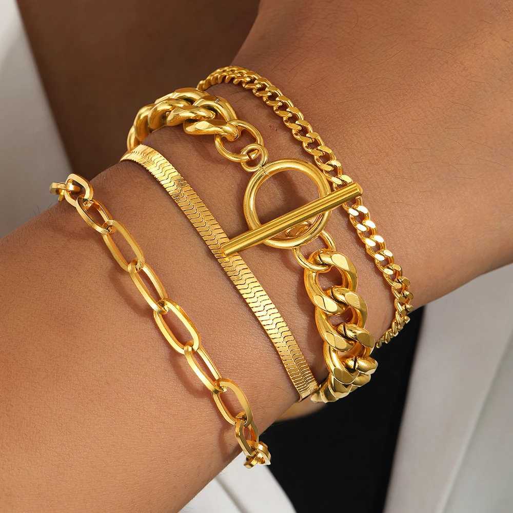 Stainless Steel Bracelets Gorgeous Exquisite Set of 4 Bracelets For Women Jewelry Personalized Recommendations For Anniversary XJ250707