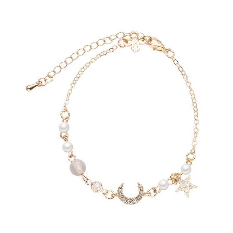 Bracelet Female Niche Design Bracelet Trendy Fashion Simple Bracelet Best Friend Star And Moon Pearl Bracelet Women Luxury Bracelet XJ250707