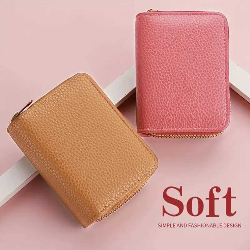 Mens Double Zipper Wallet Fi Short Holder with Large Capacity Coin Purse Y250707