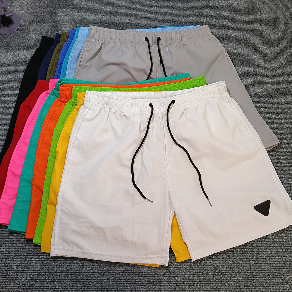 Mens Swim Short Triangle Patch Designer Shorts Waterproof Quick Drying Mens Bermudas Summer Swimwear Beach Sports Running Short Pants