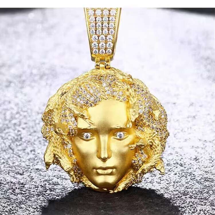 New Design Medusa Pendant 925 Silver VVS Moissanite Hip Hop Pendant for Necklace Jewelry