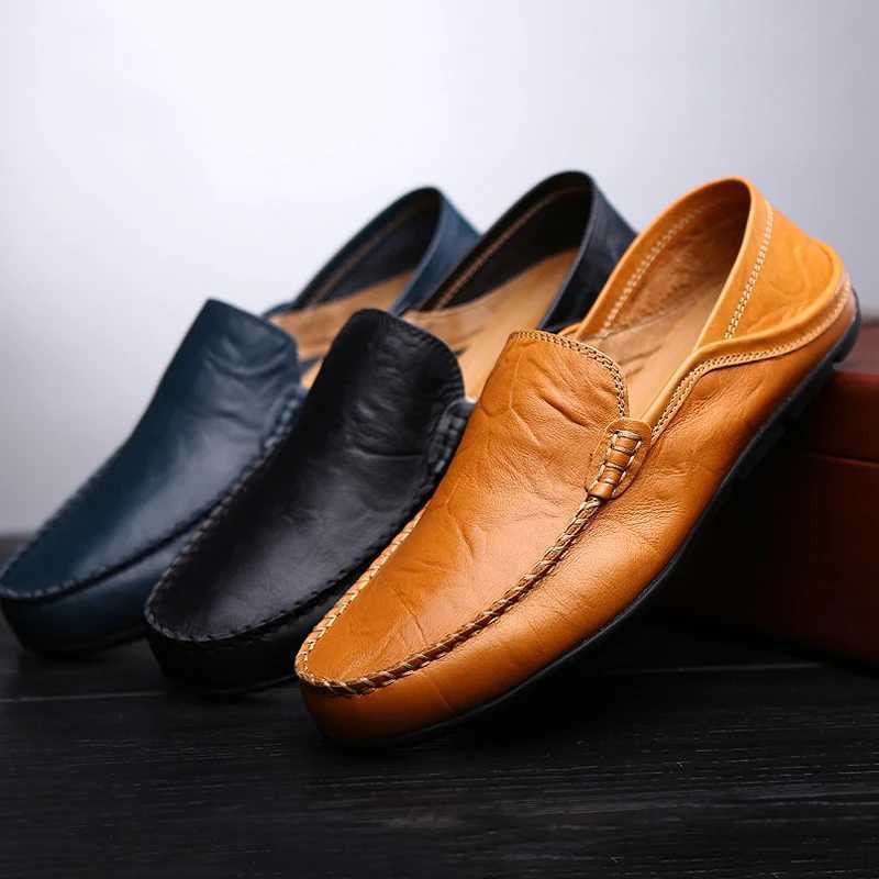 Men Loafers 2020 New Leather Shoes Men Casual Shoes Breathable Sneakers Men Driving Shoes Cfort Flats Plus Size 46 Y250707