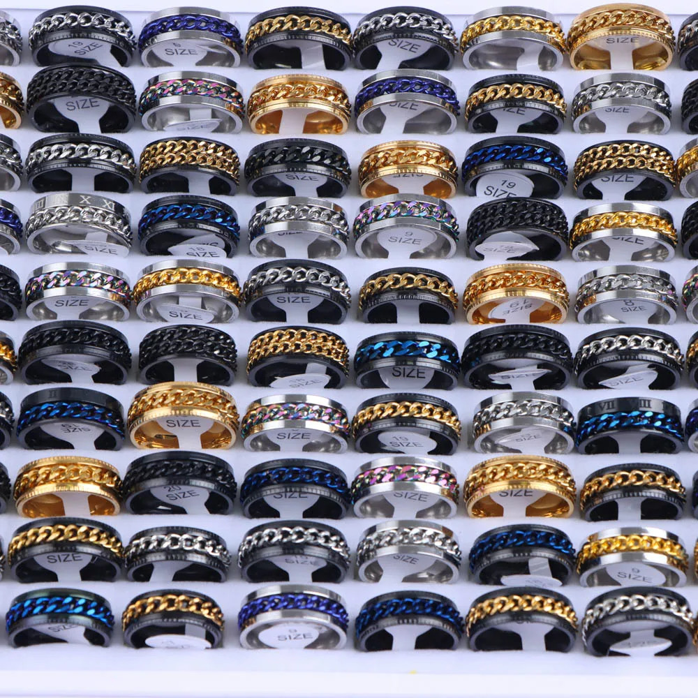 10pcs/lot Wholesale Fashion Simple Stainless Steel Ring For Men Women Beautiful Trendy Punk Jewelry Vintage Birthday Party Gifts 250805