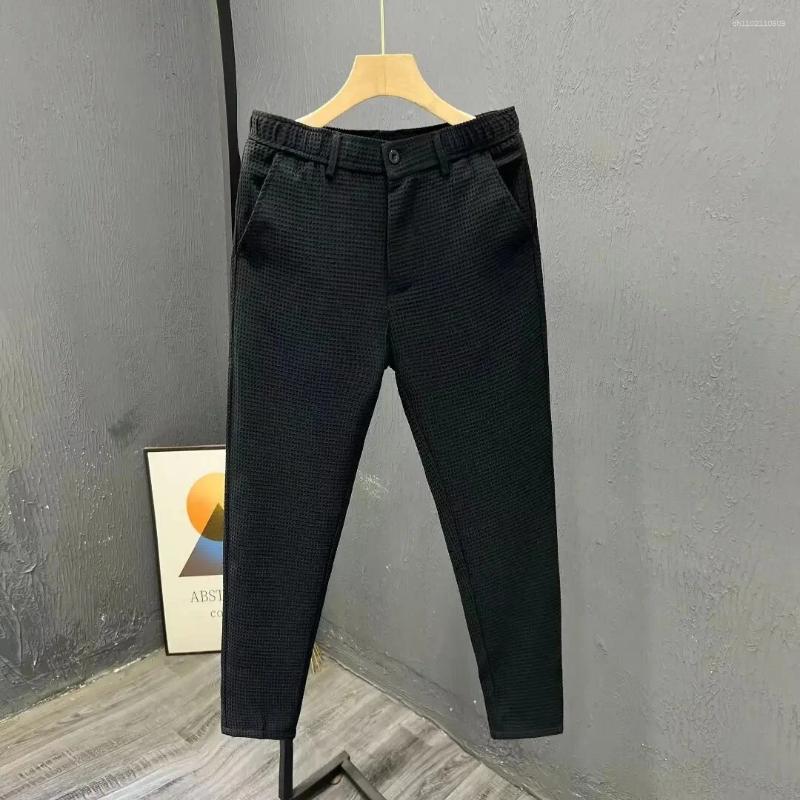 Men's Suits Fashionable Casual Slim Fit Khaki Pants Trendy Business Style Westwear Comfortable Breathable Stretchy Long Trousers - view 8