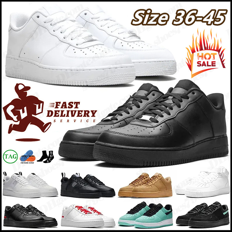 designer classic triple white casual sneakers men women triple black low top board shoes 07 leather training running shoes black white casual shoes size 36-45