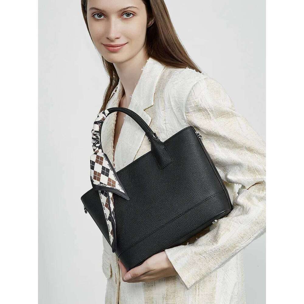 Bags Designer Genuine Women's Handbag New Niche Design Top Leather Simple And Fashionable Commuter One-Shoulder Crossbody Bag