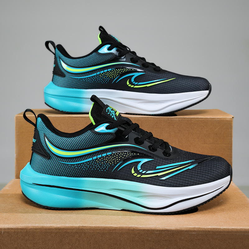 2025 New Carbon Plate Men, Mesh Breathable Sports for Women, Shock Absorption Youth Student Professional Running Shoes