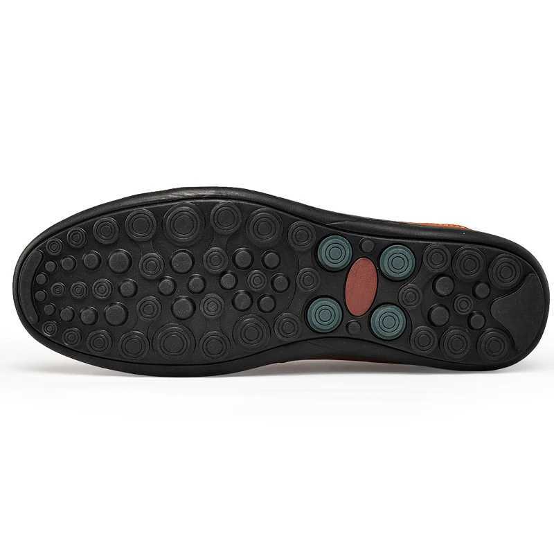 Handmade Shoes Leather Casual Shoes For Men Flat Platform Walking Shoes Outdoor Footwear Loafers Breathable Sneakers Y250707