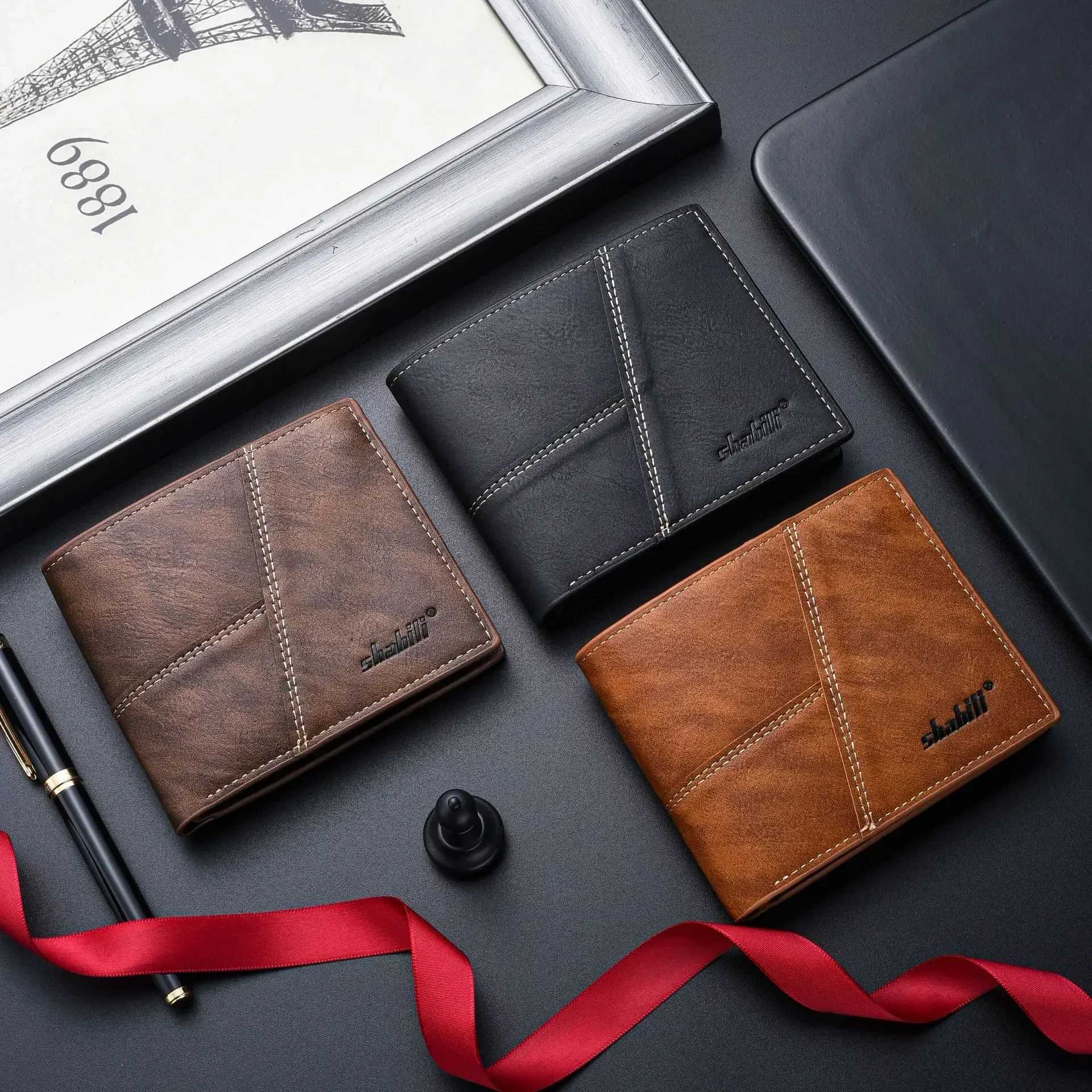 Men Leather Wallets LG Design Casual Purses M Zipper Wallet Coin Card Holders Slim May Bag High Capacity Credit Case Y250707