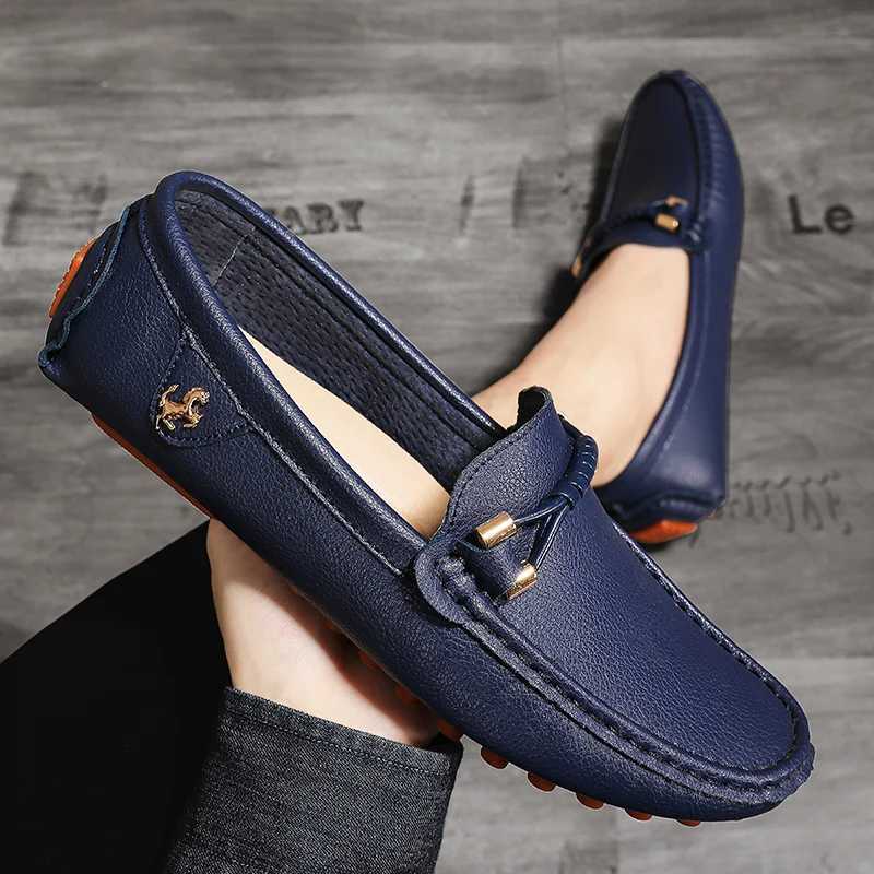MAEDEF Summer Mens Fion High Quality Outdoor Casual Leather Shoes Cfortable Breathable Classic 2024 New Slip on Mens Shoes Y250707