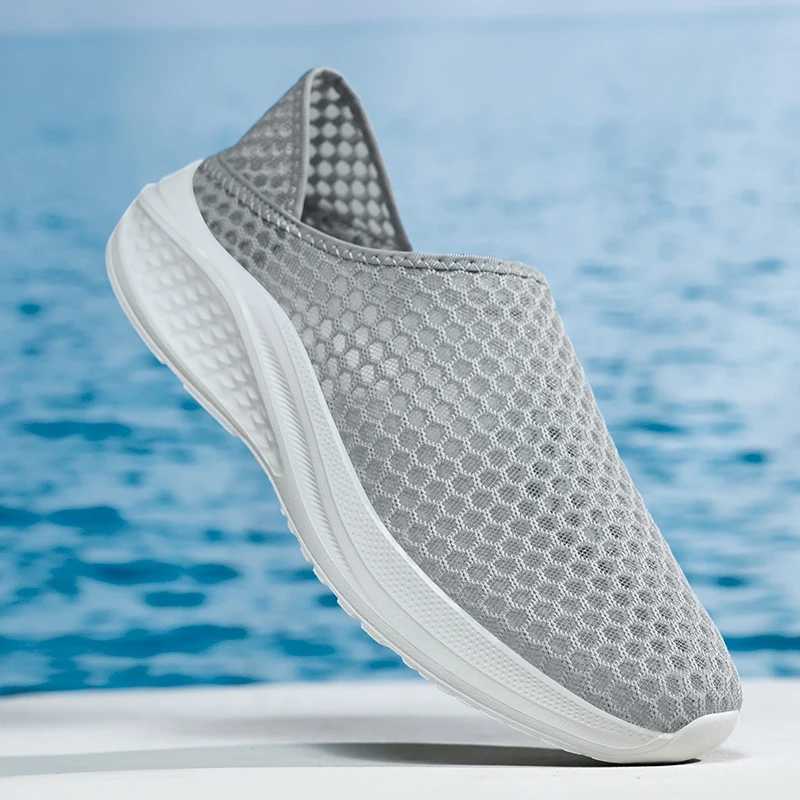 Sneakers Men Mesh Breathable Casual Men Shoes Unisex Light Soft Thick Sole Hole Couple Shoes Athletic Sneakers Wen Shoes 36-48 Y250707